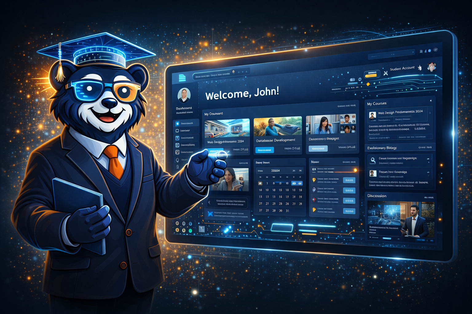 Campus Virtual LMS Mockup